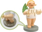 Komponist, Engel mit Notenlinie, vergoldet