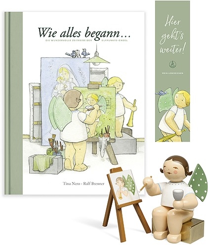 Set Engel und Buch "Wie alles begann"  Die wundervolle Zeitreise der Elfpunkte-Engel