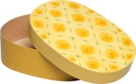 Spandose mit gelben Blüten, oval, l=25 cm, letztmalig 2021