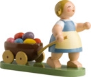 Ostermädchen mit Wagen