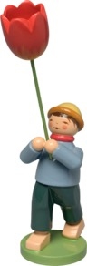 Junge mit Tulpe