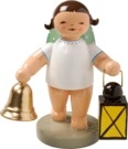 Engel mit Glocke und Laterne