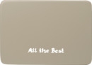Beschriftete Sockelplatte, silbergrau, "All the Best" ("Alles Gute"), neu ab März 2026