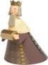 König Melchior, kniend, mit Umhang