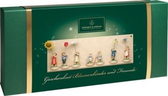 Set Wandpräsentation mit Blumenkindern 7 Figuren, letztmalig 2021