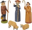 Krippenszene, klein, 5 Figuren