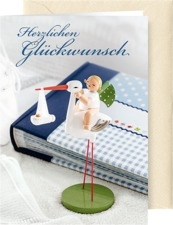 Grußkarte "Geburt Junge", mit Briefumschlag