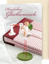 Grußkarte "Geburt Mädchen", mit Briefumschlag