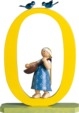 Zahl 0, Mädchen mit Laute