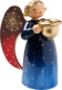 Engel reich bemalt, klein, mit Lichtnapf, blau
