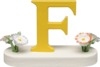 Buchstabe F, mit Blumen
