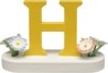Buchstabe H, mit Blumen