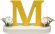 Buchstabe M, mit Blumen