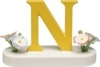 Buchstabe N, mit Blumen