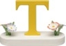 Buchstabe T, mit Blumen
