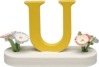 Buchstabe U, mit Blumen