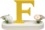 Buchstabe F, mit Blumen