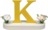 Buchstabe K, mit Blumen