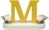 Buchstabe M, mit Blumen