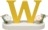 Buchstabe W, mit Blumen