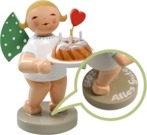 Engel mit Kuchen und Herz