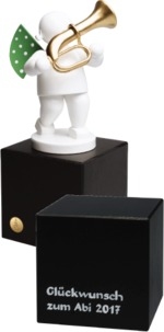 Engel mit Basstrompete, auf mittlerem Sockel 