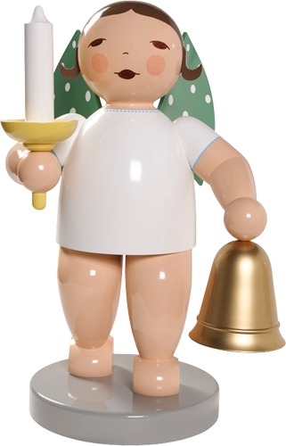 Engel, groß, mit Glocke und Kerze, 60cm