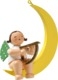 Engel mit Harfe, klein,  im Mond