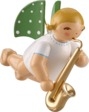 Engel mit Saxofon, schwebend