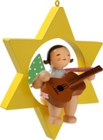 Engel mit Gitarre, im Stern