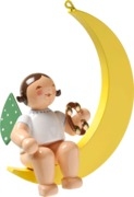 Engel mit Schellenring, im Mond