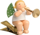 Engel mit Fanfare, auf Klemme