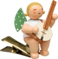 Engel mit Banjo, auf Klemme