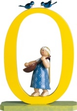 Zahl 0, Mädchen mit Laute