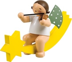 Engel mit Geige, auf Schweif, groß