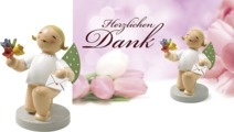SET "Herzlichen Dank" mit 1 Grußkarte und 1 Engel