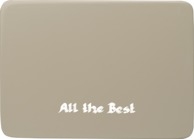Beschriftete Sockelplatte, silbergrau, "All the Best" ("Alles Gute"), neu ab März 2026