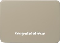 Beschriftete Sockelplatte, silbergrau, "Congratulations" ("Herzliche Glückwünsche")